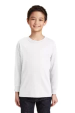 Gildan ®  Youth Heavy Cotton ™  100% Cotton Long Sleeve T-Shirt. 5400B